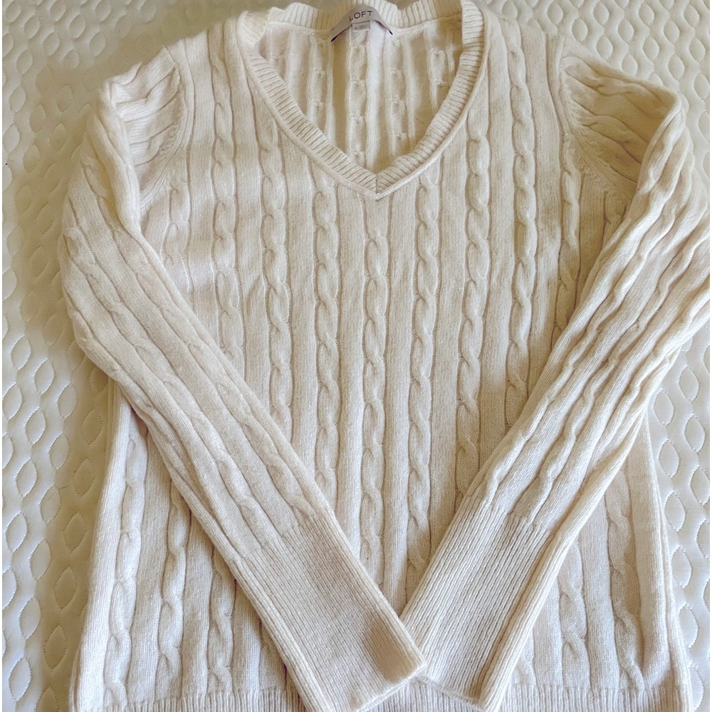 Ann Taylor Loft cream sweater